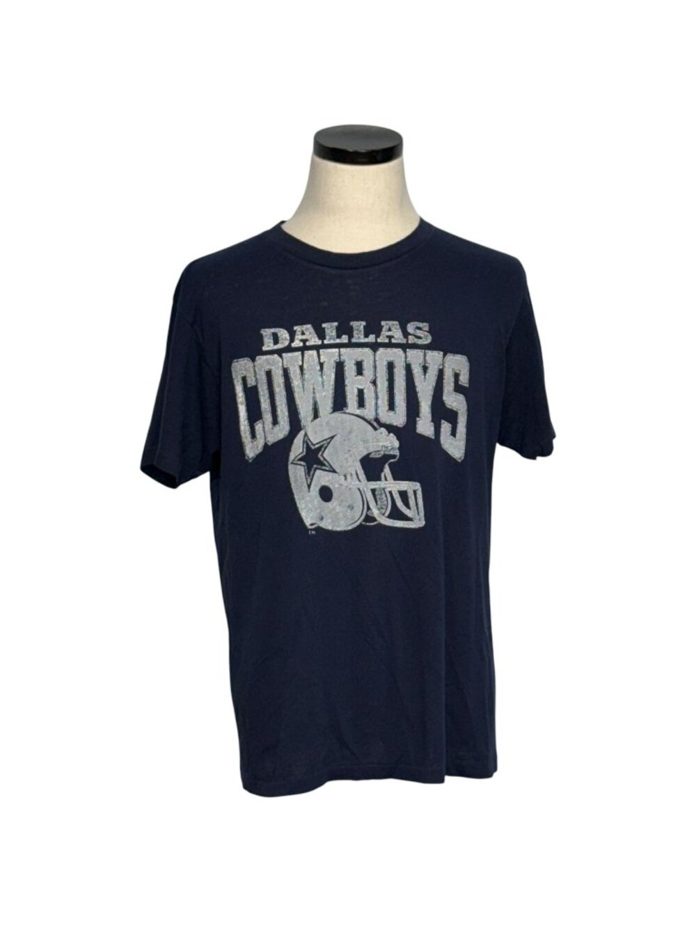 Dallas Cowboys Vintage 80s Champion Single Stitch T-Shirt XL Navy Blue